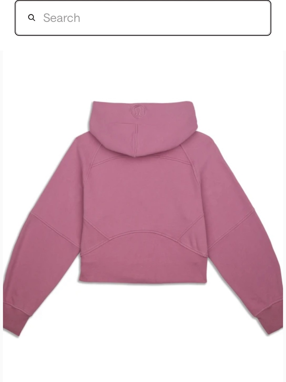 lululemon athletica Rose Pink Cropped Hoodie